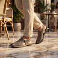 Premium Grey Suede Peshawari Sandal – Handmade Traditional Comfort Footwear