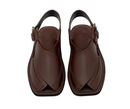 Men's Traditional Brown Peshawari Chappal