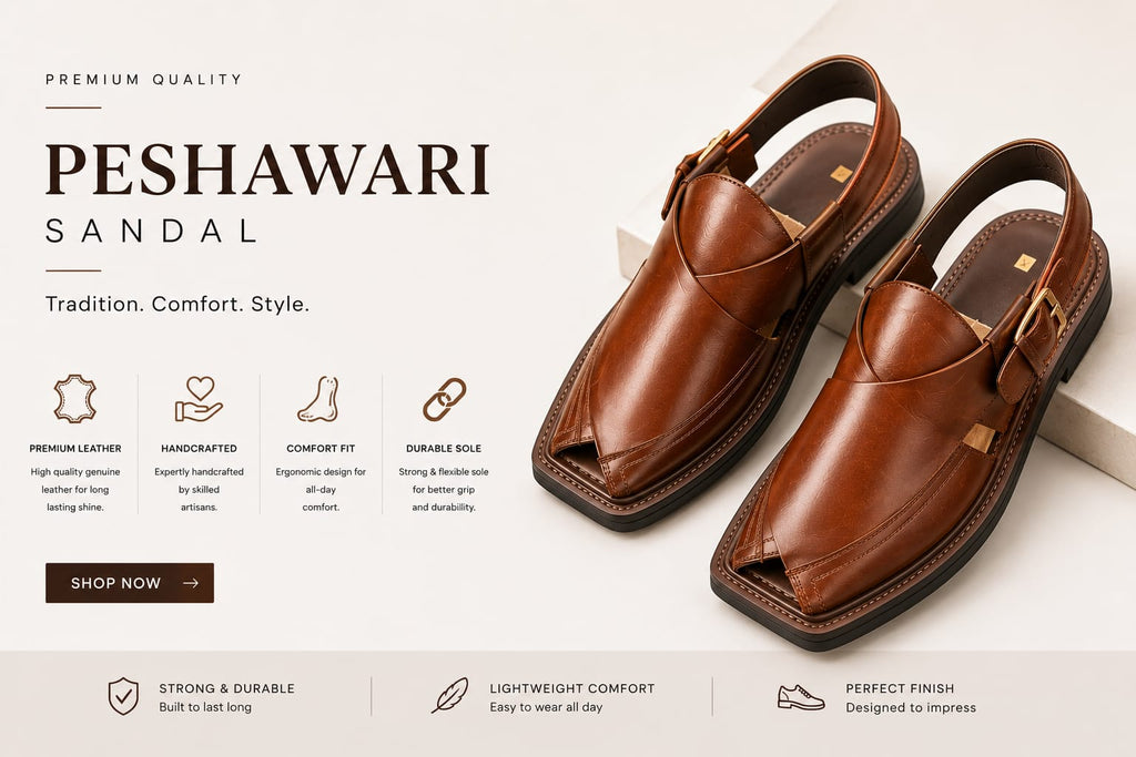 Pearl White Peshawari Chappal – Signature Collection