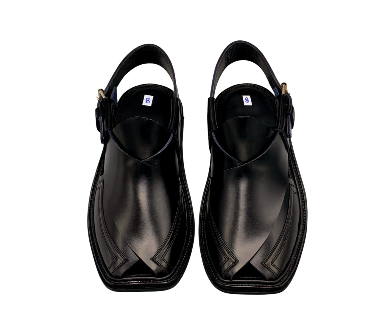 Handmade Black Leather Peshawari Chappal for Men – Classic Pakistani Sandals – Premium Traditional Casual & Formal Footwear