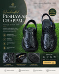 Classic Black Elite Peshawari Chappal – Premium Handmade Men's Sandals