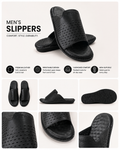Premium Black Comfort Slide Sandals for Men – Soft Cushioned Lightweight Casual Slippers